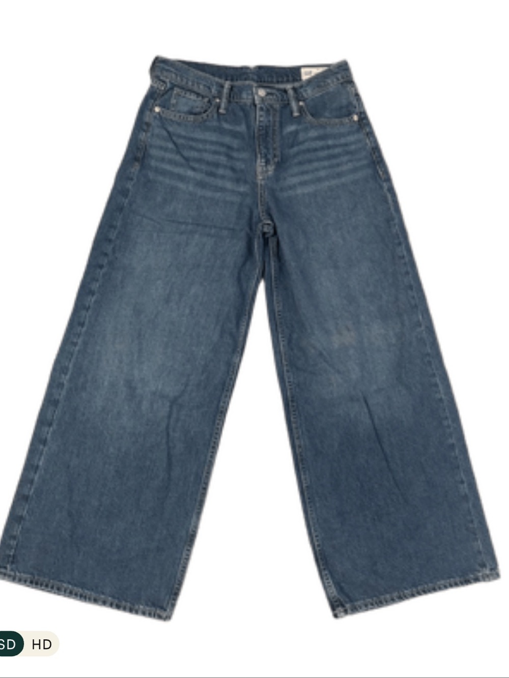 GAP Baggy Mid Rise Flare Jeans - Blue Denim